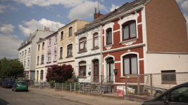 Typische Altbremer Häuser im Ortsteil Lindenhof